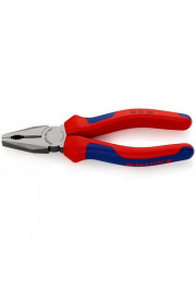 Knipex 02 02 180 kombinētās knaibles ar augstu sviras spēku un ērtiem rokturiem, melnas, atramdētas 180 mm