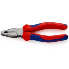 Knipex 02 02 180 kombinētās knaibles ar augstu sviras spēku un ērtiem rokturiem, melnas, atramdētas 180 mm