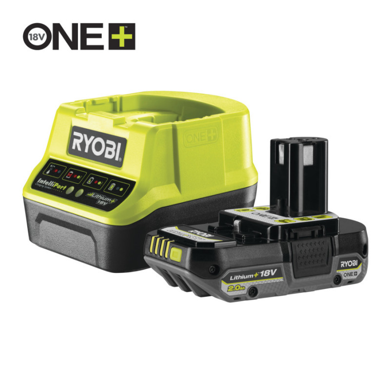 Ryobi 2,0 Ah Li ONE+ akumulatora un lādētāja komplekts Lithium+™  RC18120-120C