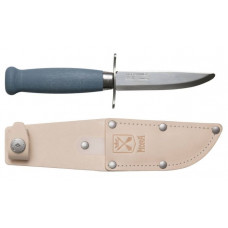 Morakniv Bērnu nazis Morakniv Scout 39 Seifs, ādas apvalks un dubults pirkstu aizsargs, Blueberry