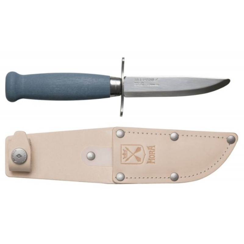 Morakniv Bērnu nazis Morakniv Scout 39 Seifs, ādas apvalks un dubults pirkstu aizsargs, Blueberry