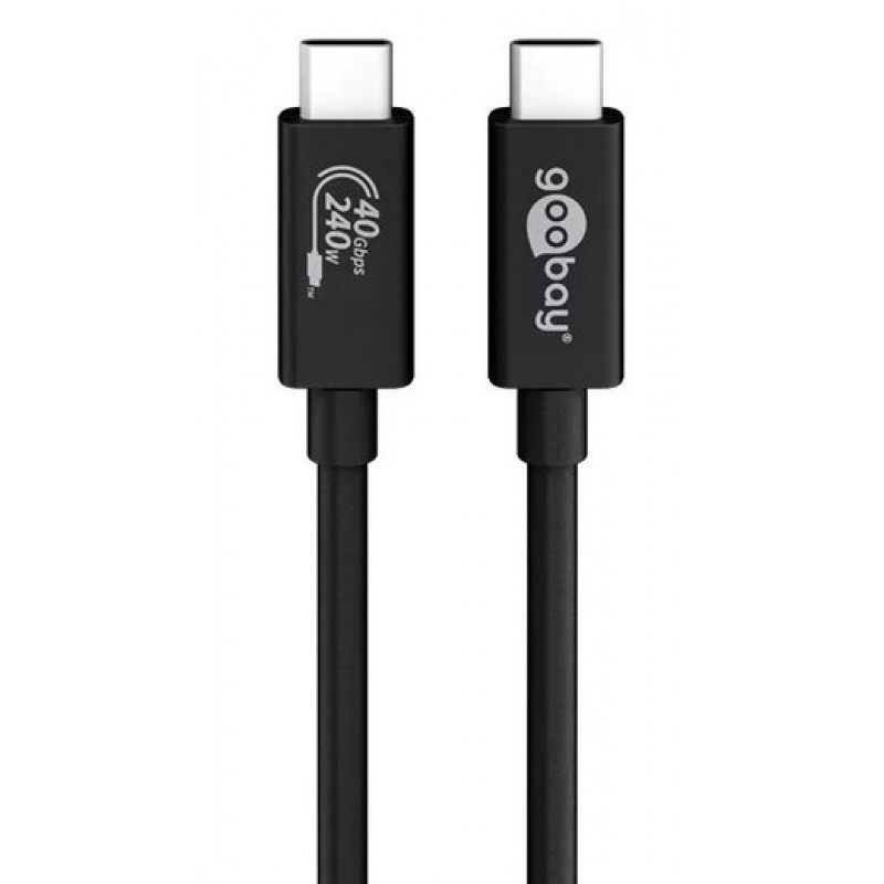 Goobay Kabelis USB C spraudnis — USB C ligzda USB4 Gen 3x2, Thunderbolt™ 4 0,7 m Goobay