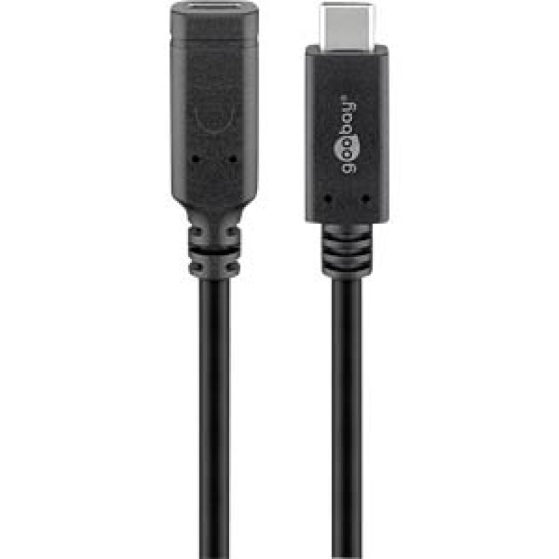 Goobay Kabelis/pagarinātājs USB C spraudnis — USB C ligzda 1 m USB 3.2 Gen 2 Thunderbolt™ 3, līdz 60 W