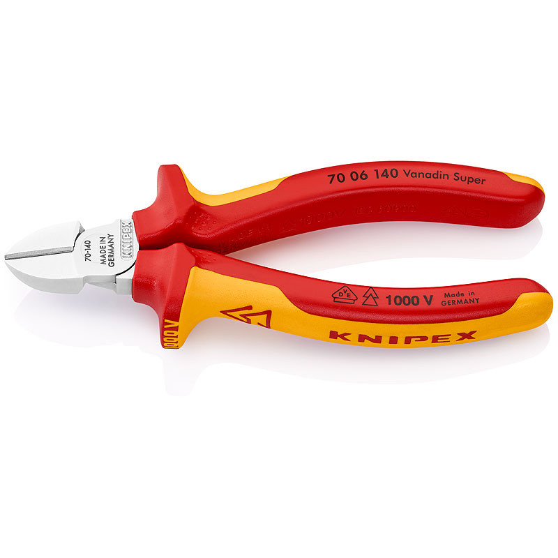 Knipex Diagonālās grieznes ar hromētu pārklājumu 140 mm