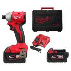 MILWAUKEE® 18V 1/4" impulsveida triecienskrūvgriezis M18 BLIDR-502X (2x5,0 Ah)