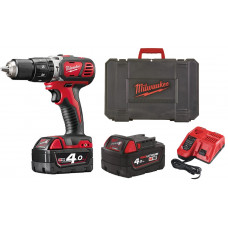 MILWAUKEE® kompakta triecienurbjmašīna/skrūvgriezis M18 BPD-402C (2x4,0 Ah)