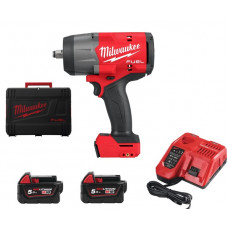 MILWAUKEE® 18 V ½ ” augsta griezes momenta trieciena uzgriežņu atslēga ar fiksācijas tapu FUEL™ M18 FHIW2P12-502X (2x5,0 Ah)  