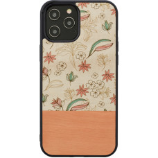 MAN&WOOD case for iPhone 12 Pro Max pink flower black