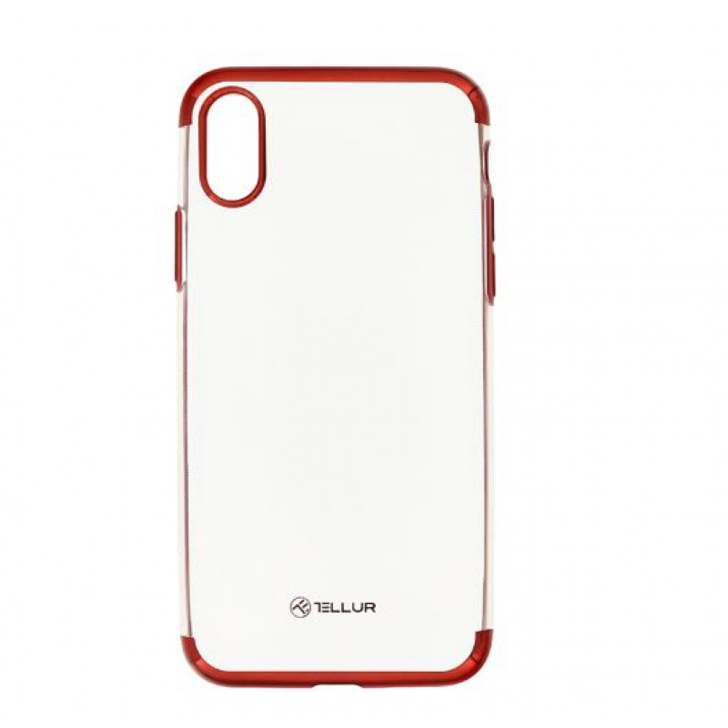 Tellur Cover Silicone Electroplated for iPhone X/XS red