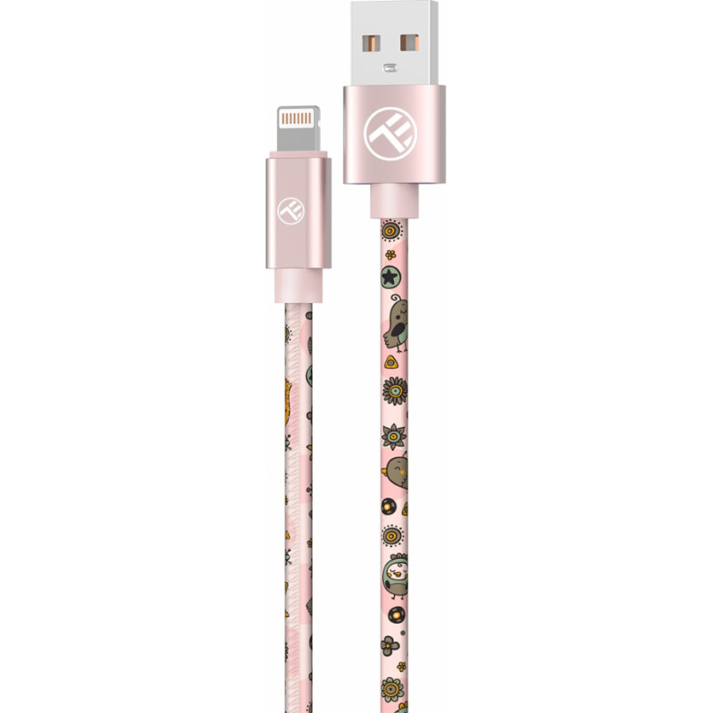 Tellur Graffiti USB to Lightning Cable 3A 1m Pink