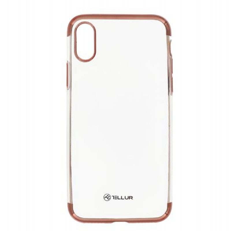 Tellur Cover Silicone Electroplated for iPhone X/XS rose gold