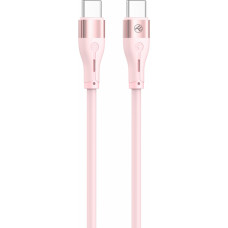 Tellur Silicone Type-C to Type-C Cable PD60W 1m Pink