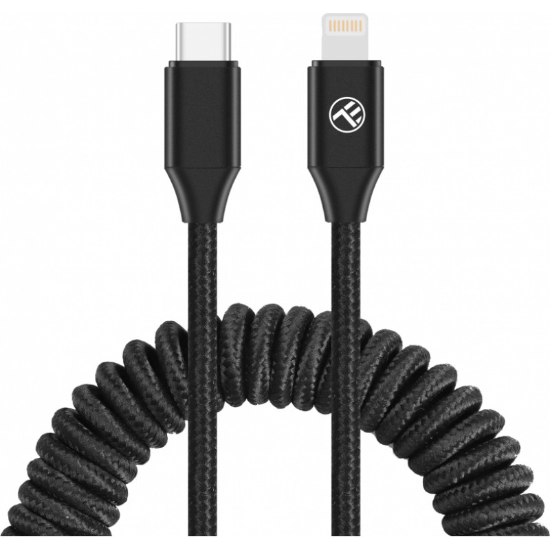 Tellur Extendable USB-C to Lightning Cable PD27W up to 1.8m Black