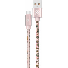 Tellur Graffiti USB to Type-C Cable 3A 1m Pink