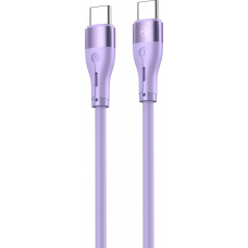 Tellur Silicone Type-C to Type-C Cable PD60W 1m Purple