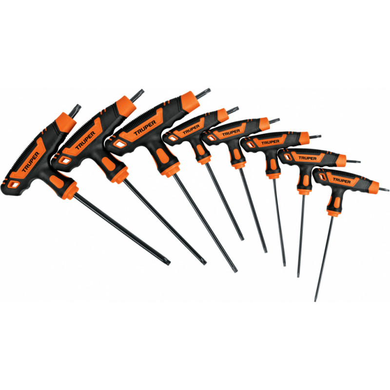 Truper TORX atslēgu komplekts ar T veida rokturi T9-T40, 8 gab. Truper®