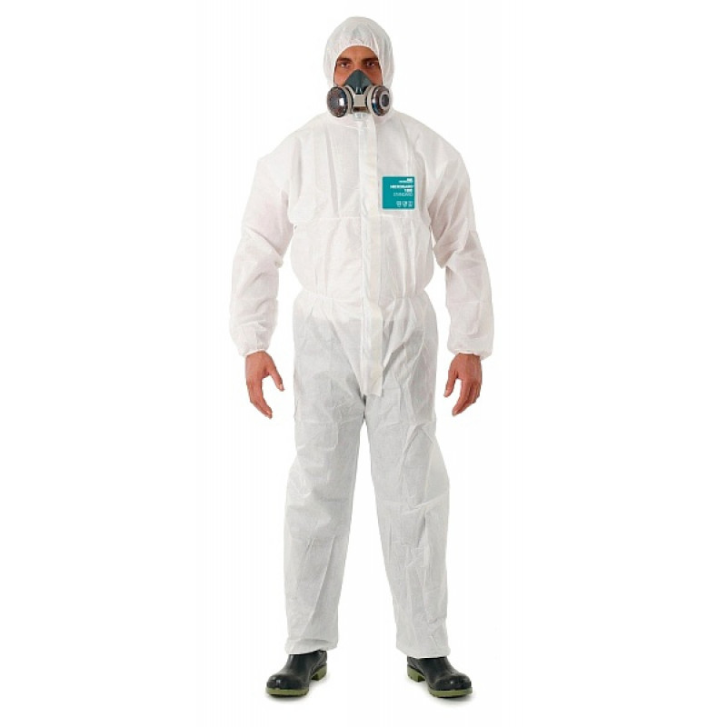 Ansell Disposable coverall Type 5/6 Ansell Alphatec 1800 Standard, white, size XL