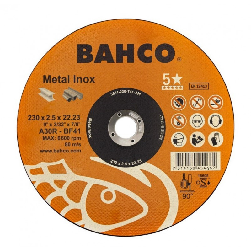 Bahco Griezējdisks A30R INOX+Fe T41 230x2.5x22.23mm