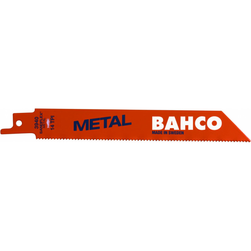 Bahco Zobenzāģa asmeņi Sandflex Bi-Metal 228mm*0,9mm ST 14TPI, metālam, 5 gab