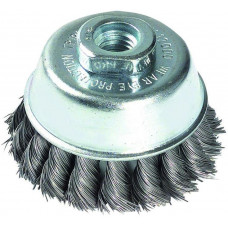 Tivoly Steel wire cupbrush for angle grinder, 65mm, twisted Ø0.35mm, M14