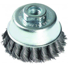 Tivoly Steel wire cupbrush for angle grinder, 65mm, twisted Ø0.35mm, M14