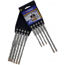 Tivoly Masonry drill bit set Ø6 - 14mm, SDS+ Technic Master 3 Cutter, heavy duty - 10pcs