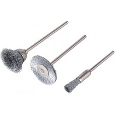 Tivoly Miniature brushes set for drill 3pcs, 2.3mm shank