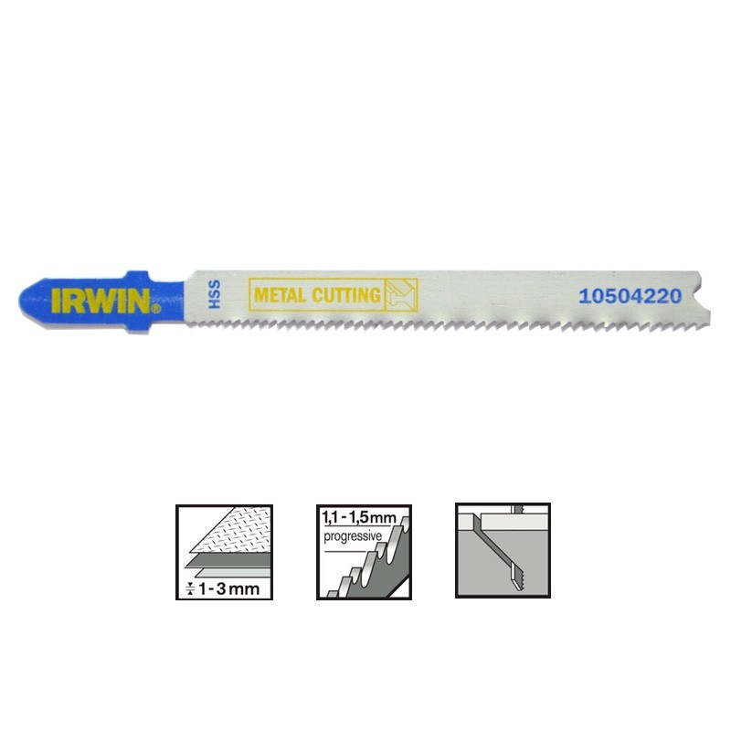 Irwin figūrzāģa asmeņi T118A metālam