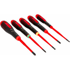 Bahco ERGO™ Slim VDE Insulated Slotted, Phillips and Torx® Screwdriver Set with 3-Component Handle - 5 pcs