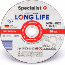 Specialist+ metāla griešanas disks LONG LIFE, 180x1,5x22 mm