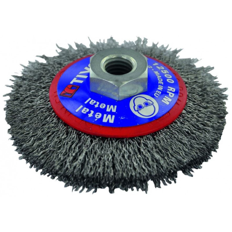 Tivoly Steel wire brush for angle grinder, 100mm, Ø0.35mm, M14