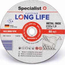 Specialist+ metāla griešanas disks LONG LIFE, 230x1,9x22 mm