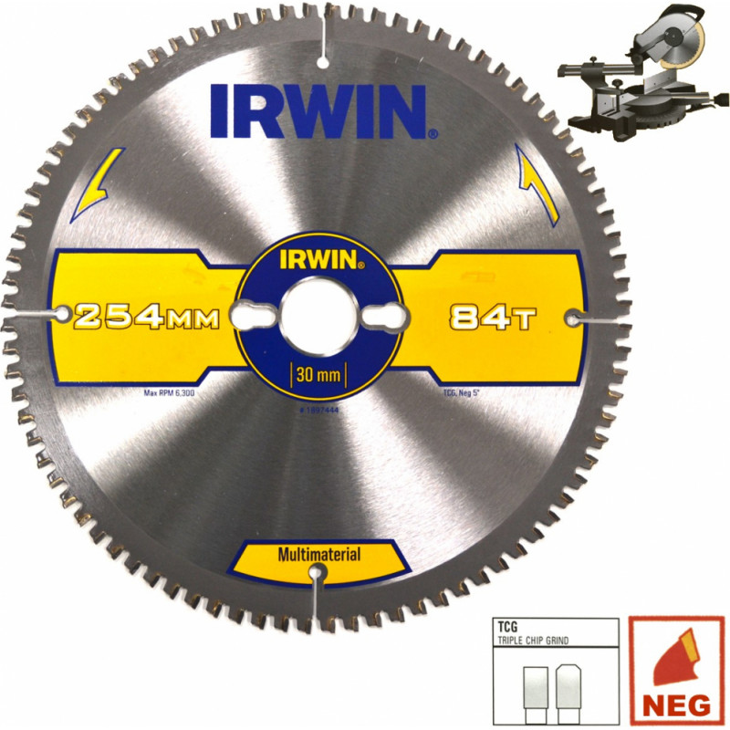 Irwin WELDTEC univer Ripzāģis 305mm 84T 2,5mm TCG/N