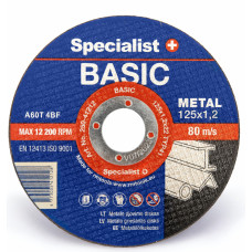 Specialist+ metāla griešanas disks BASIC, 125x1,2x22 mm