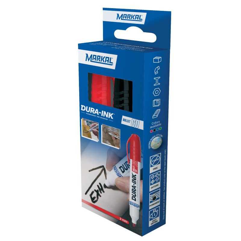 Markal RETAIL PACK Dura-Ink 60 (1 black+1 red)