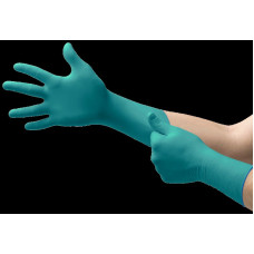 Ansell Disposable nitrile and neoprene gloves Ansell Microflex 93-260, size M (7,5-8), 50 pcs box,textured fingers, green, 0,20mm thick