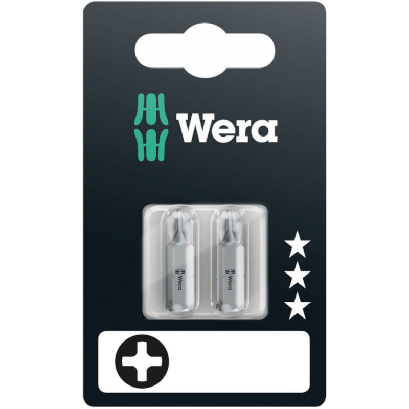 Wera standarta uzgaļi, 2 x PH2 x 25mm, 851/1 Z, blisterī