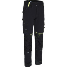 North Ways Work Trousers North Ways Sacha 1388 Black/Neon Yell, size 46