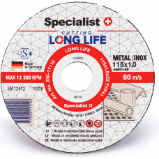 Specialist+ metāla griešanas disks LONG LIFE, 115x1x22 mm