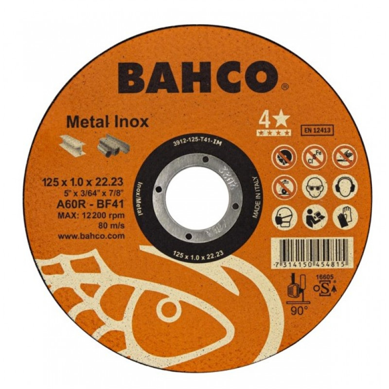 Bahco Griezējdisks A60R INOX+Fe T41 125x1.0x22.23mm