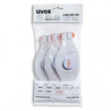 Uvex Face mask silv-Air Premium 5210 FFP2, folding mask with valve, white, 3 pcs packed