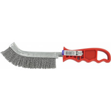 Tivoly Corrugated steel wire brush with plastic handle, Ø0.3mm