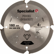 Specialist+ šķiedru cementa zāģa asmens, 4T 165 x 20 mm