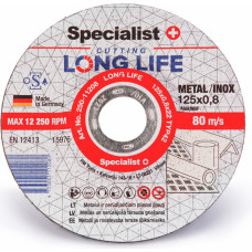 Specialist+ metāla griešanas disks LONG LIFE, 125x0,8x22 mm