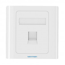 Vention 1-Port Keystone Wall Plate 86 Type Vention IFAW0 White