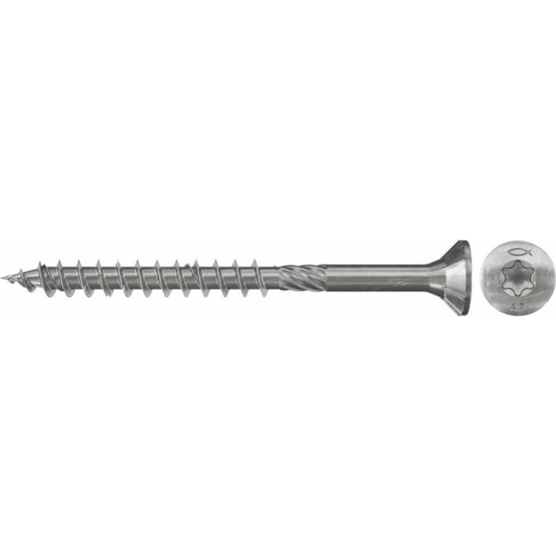 Fischer Medsraigtis 5,0 x 80 A4 TORX, 100 vnt.