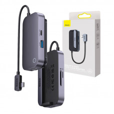 Baseus Hub 6in1 Baseus PadJoy Series USB-C to USB 3.0 + HDMI + USB-C PD + jack 3.5mm + SD/TF (Grey)