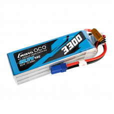 Gens Ace 3300mAh 22.2V 45C 6S1P Lipo Battery Pack with EC5 Plug