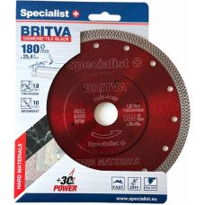 Specialist+ dimanta griešanas disks BRITVA, 180x1,8x25,4 mm