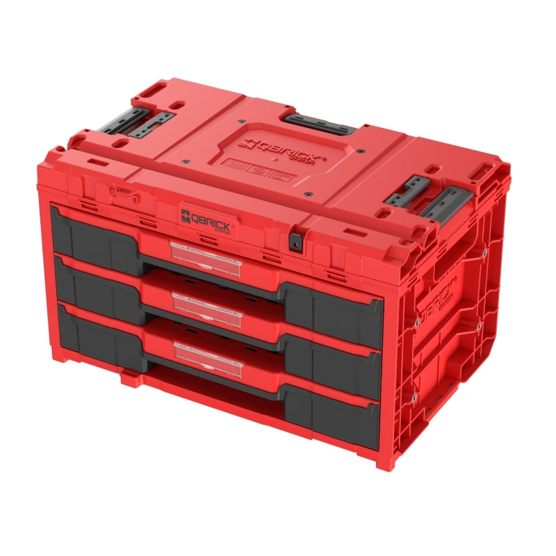 Qbrick ONE instrumentu kaste ar 3 atvilktnēm 2.0 RED